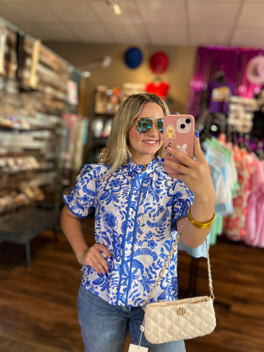 Don't Give Me the Blues Blouse