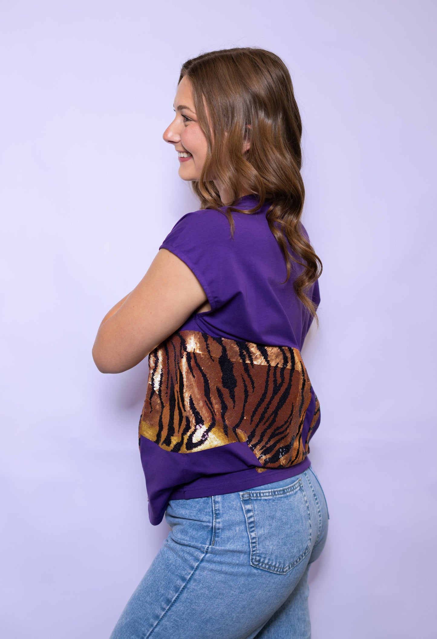 Wrap-Around Tiger Sequin Design