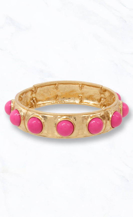 Gold-Tone Pearl-Embellished Bangle