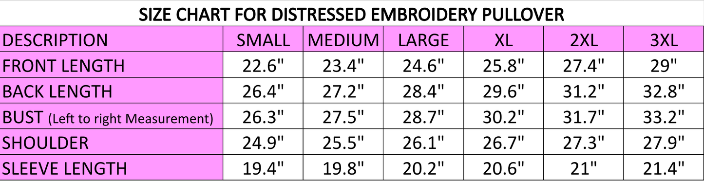 LSU (Licensed) | Women's Distressed Embroidery Pullover