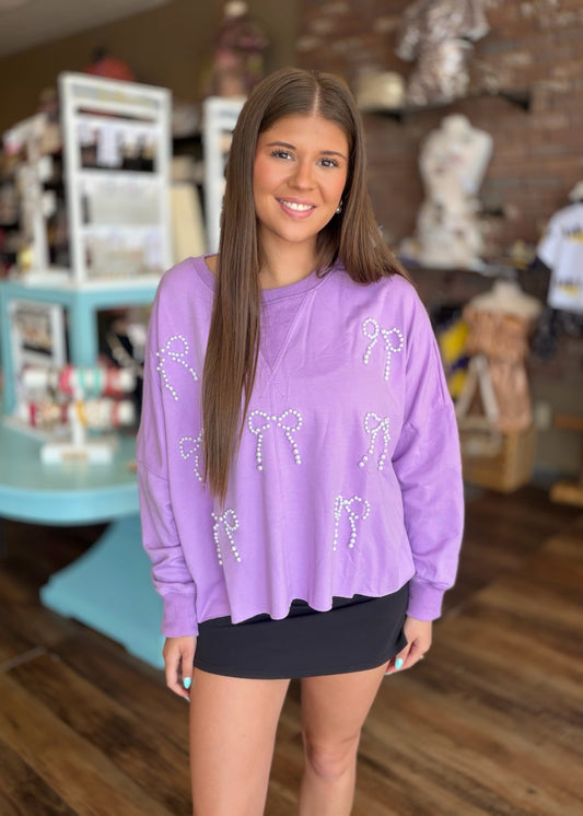 Lavender and Pearl Sweatshirt