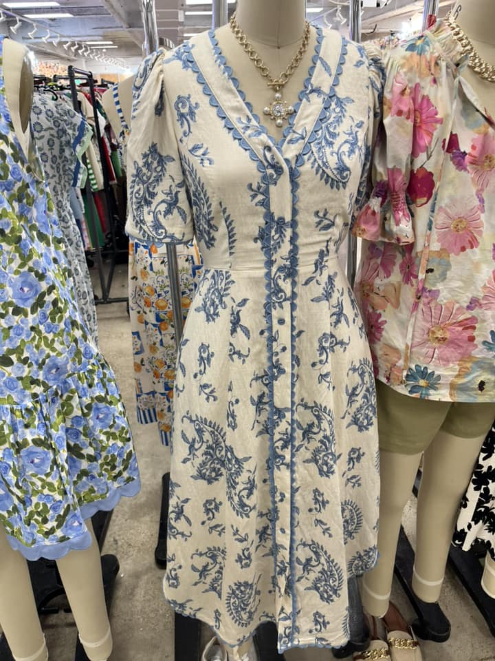 Classic Paisley Print Dress