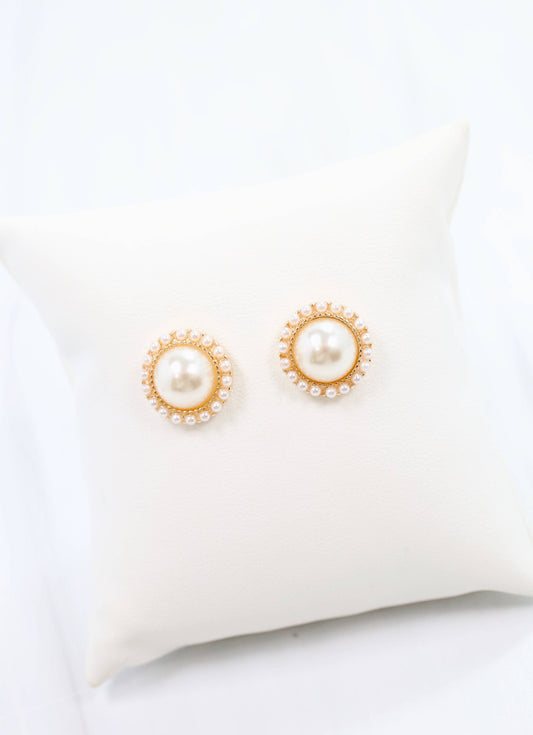 Caroline Hill - Alvaro Pearl Stud Earring IVORY