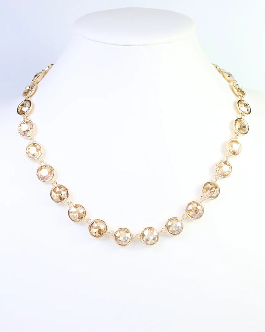 Kadis Crystal Necklace Champagne