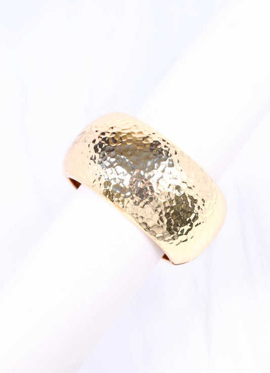 Caroline Hill - Mayhew Hammered Bracelet GOLD