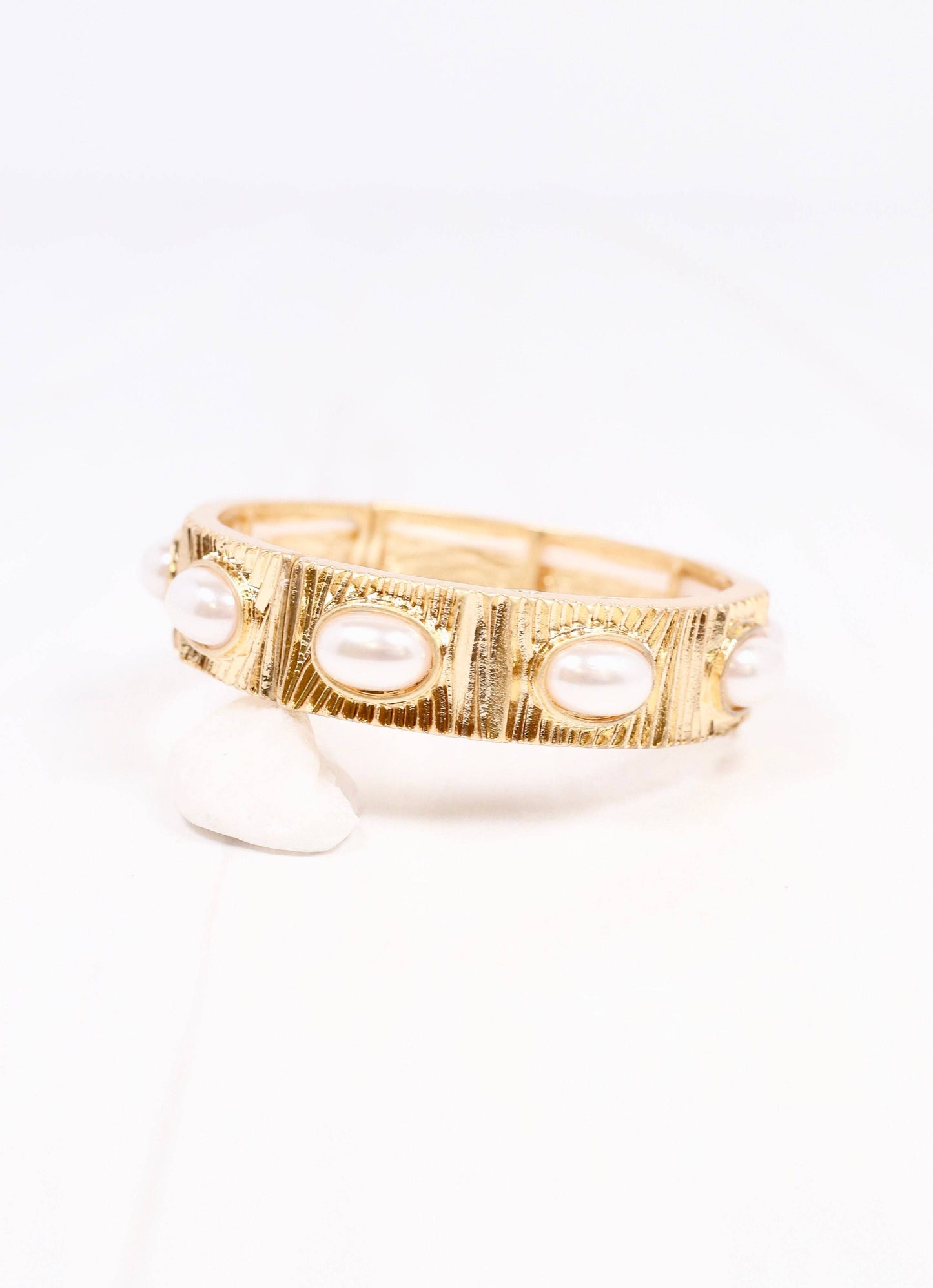 Pascal Pearl Stretch Bracelet GOLD