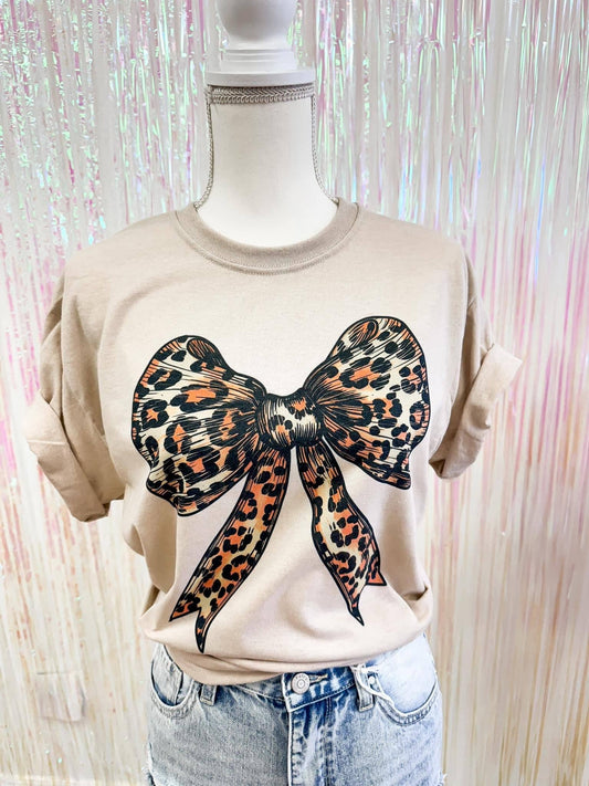 Prissy Leopard Bow Tee