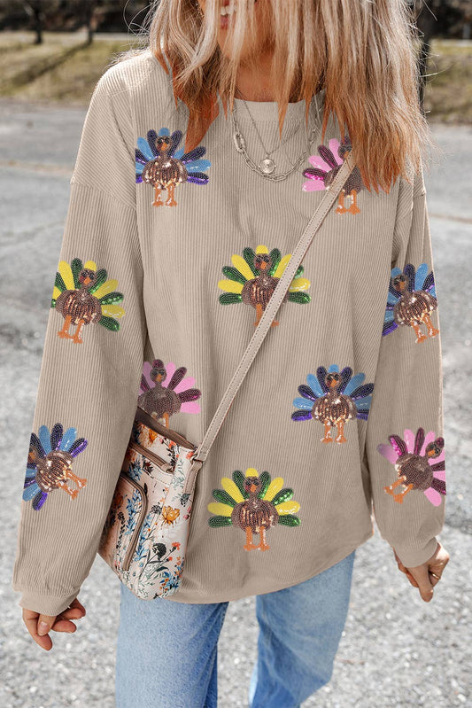 Little Turkeys Sweatshirt (Beige)