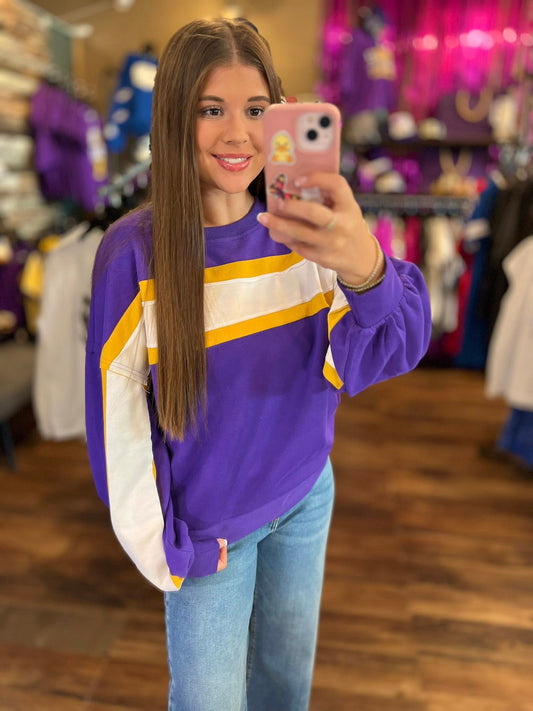 Gameday French Terry Color Block Top