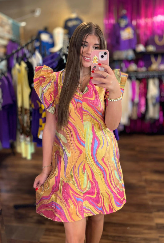 Marbled Glitz Dress