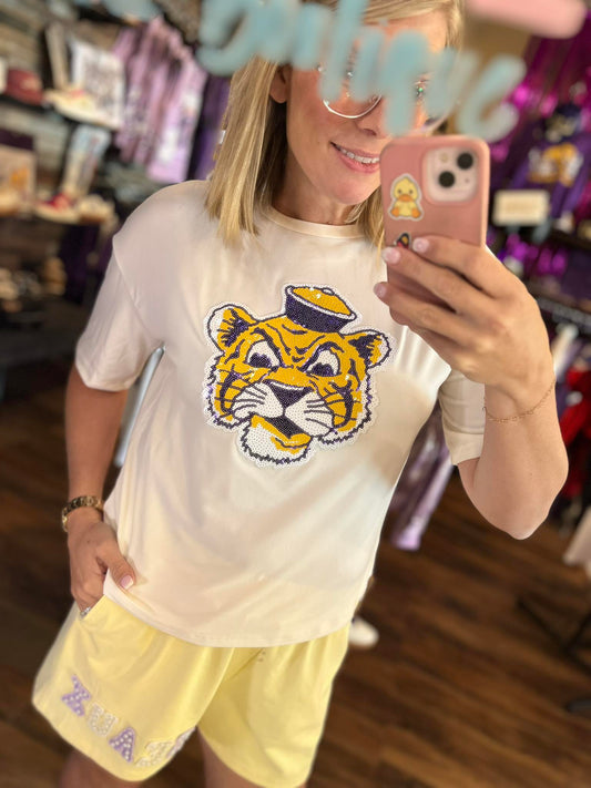 Retro Tiger Patch Blouse