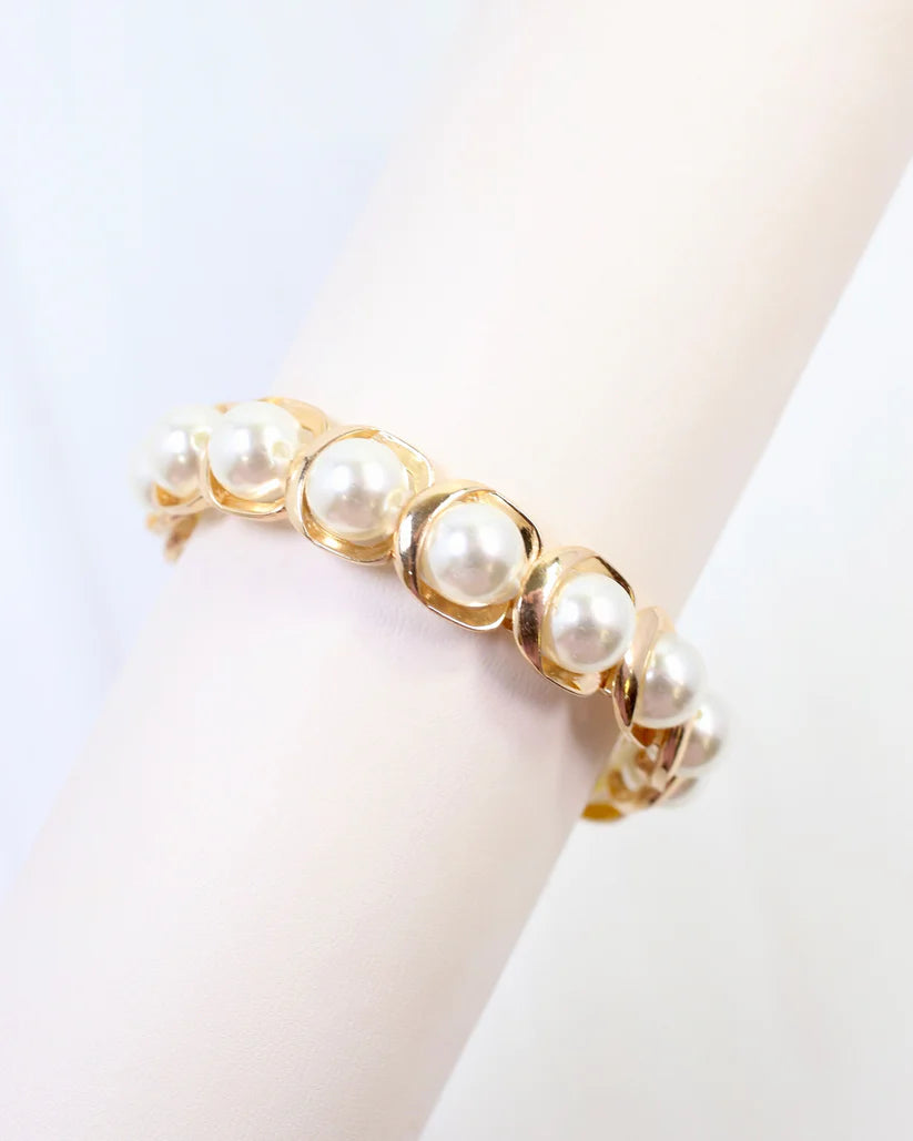 Hudson Pearl Lined Stretch Bracelet