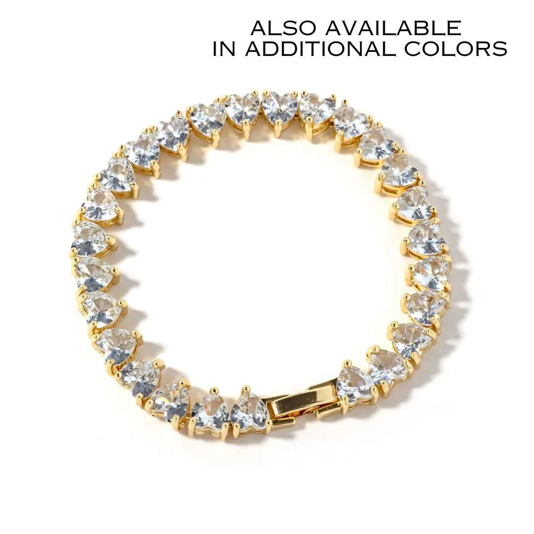 Erimish Heart Tennis Bracelet