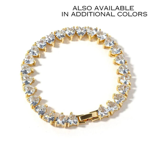 Erimish Heart Tennis Bracelet