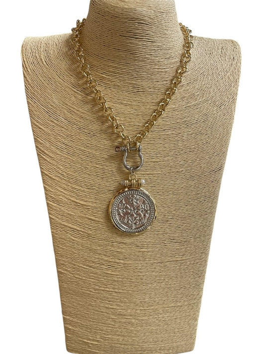 Toggle Drop Coin Necklace