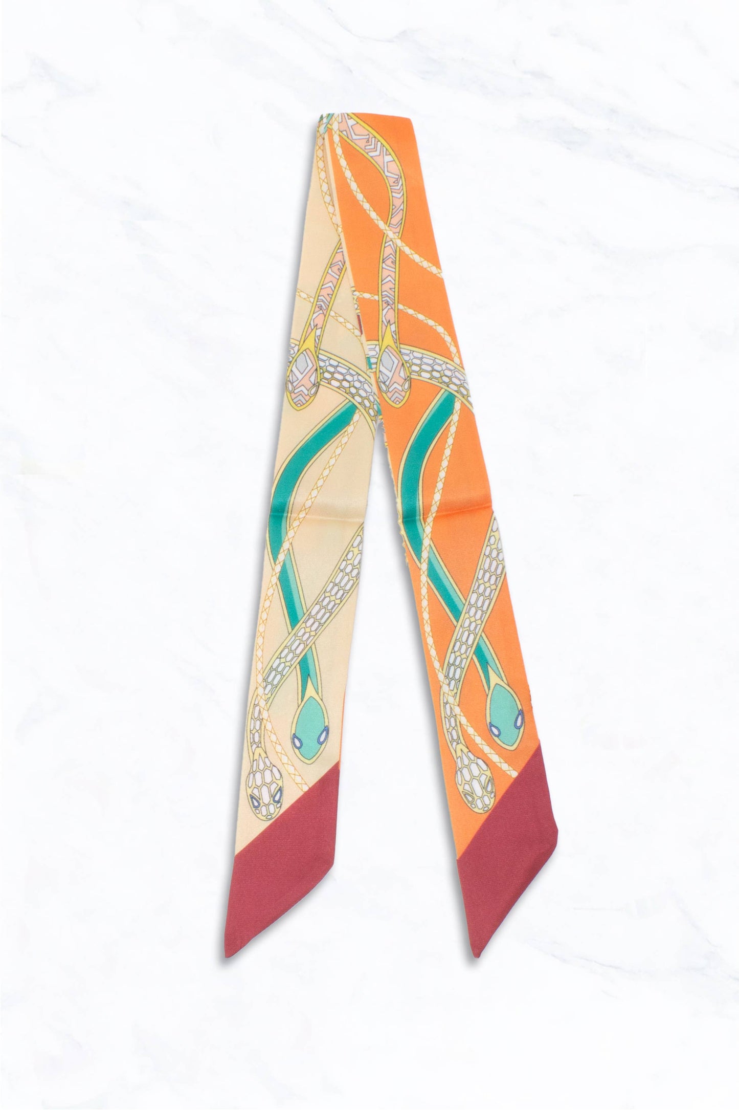 Elegant Snake Rope Accent Thin Scarf