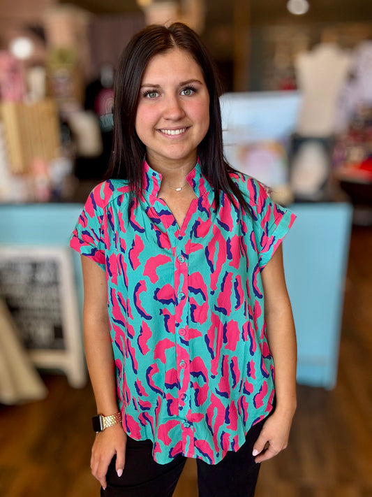 Bright & Loud Leopard Blouse
