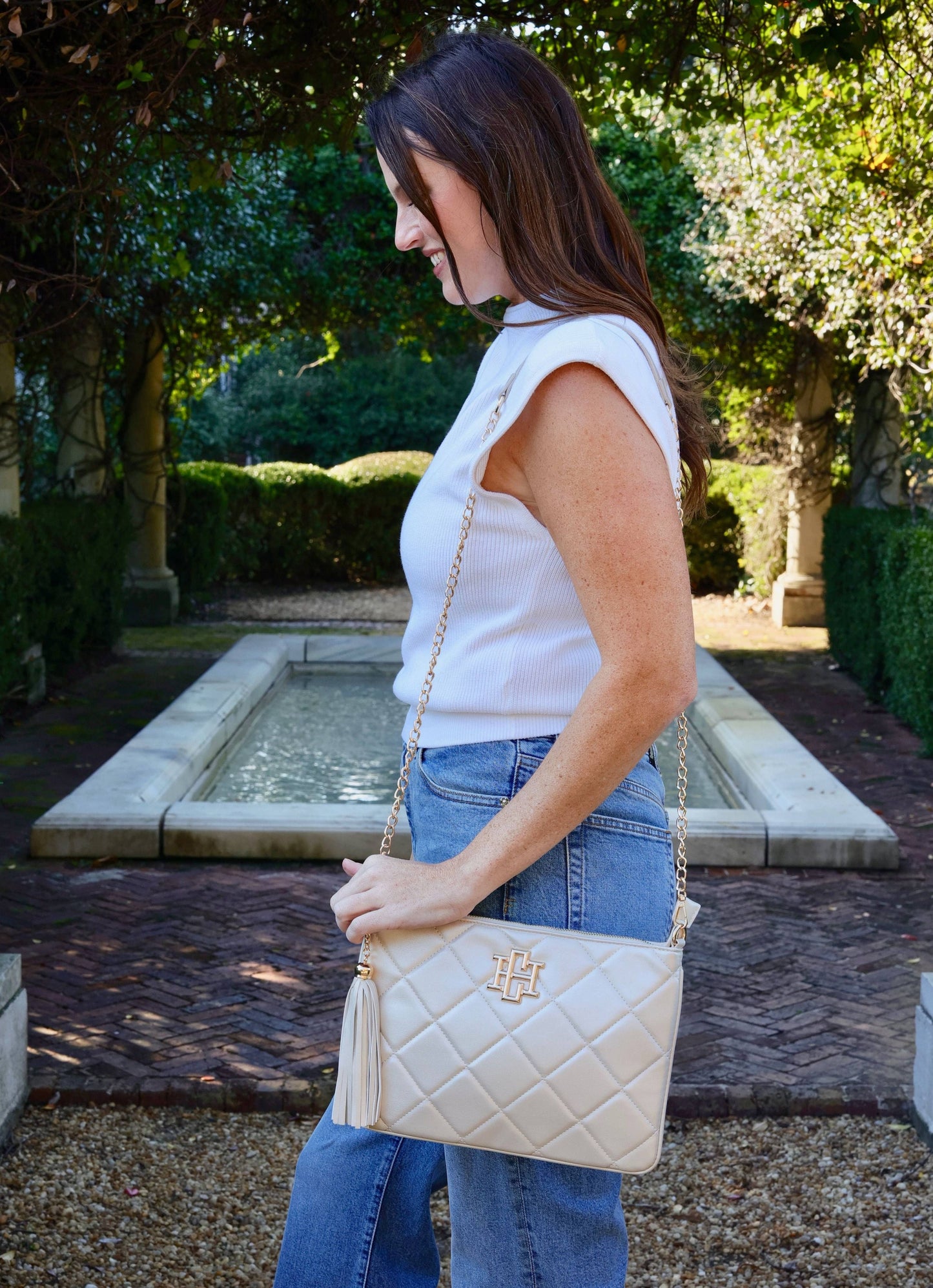 Madelyn Clutch/Crossbody PEARL QUILTED LD