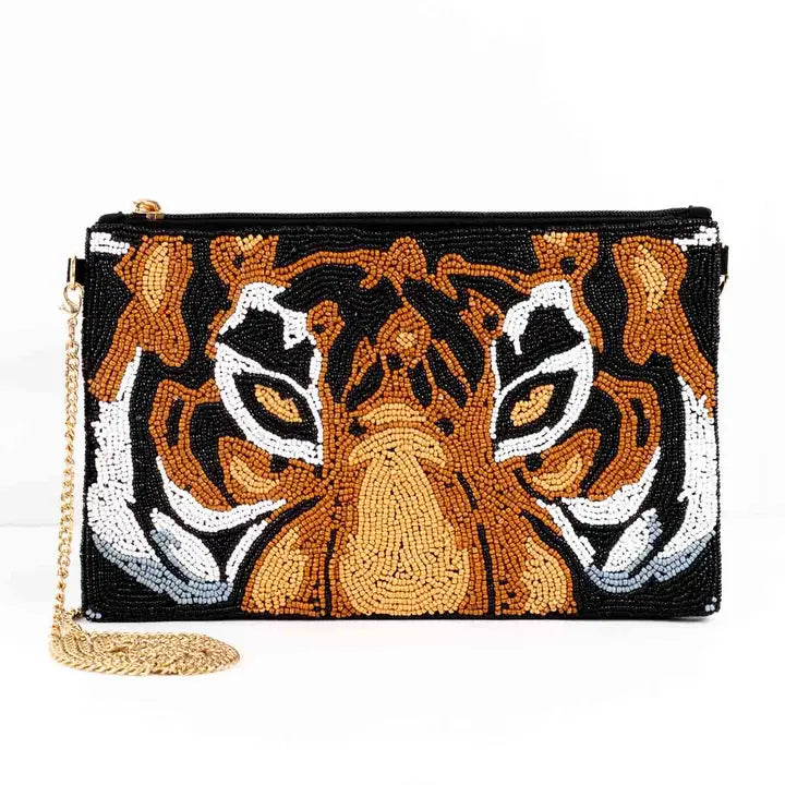 Eye of the Tiger Beaded Crossbody