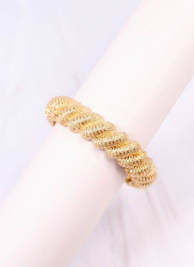 Caroline Hill - Governor Twisted Stretch Bracelet GOLD