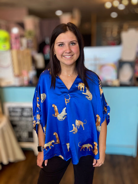 Royal Cheetah Blouse