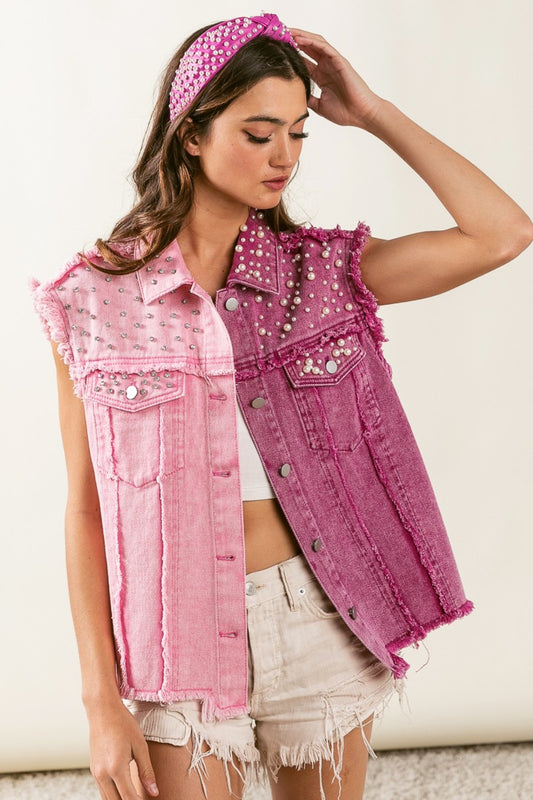 Pearl & Rhinestone Vest