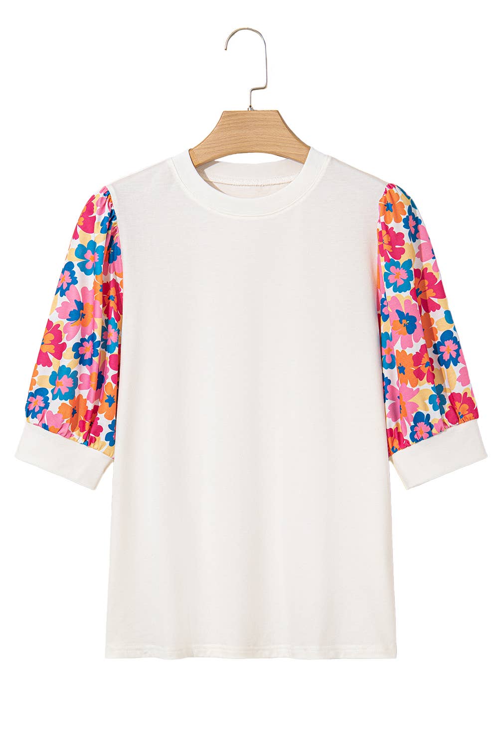 Flower Power Puff Sleeve Blouse
