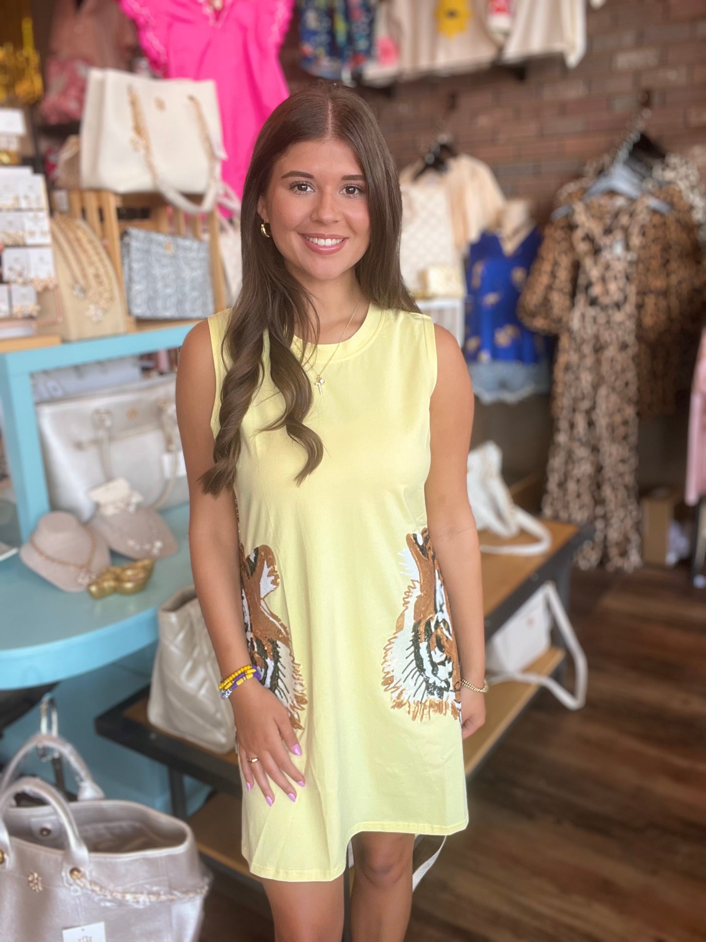 Tiger Head Tank Dress