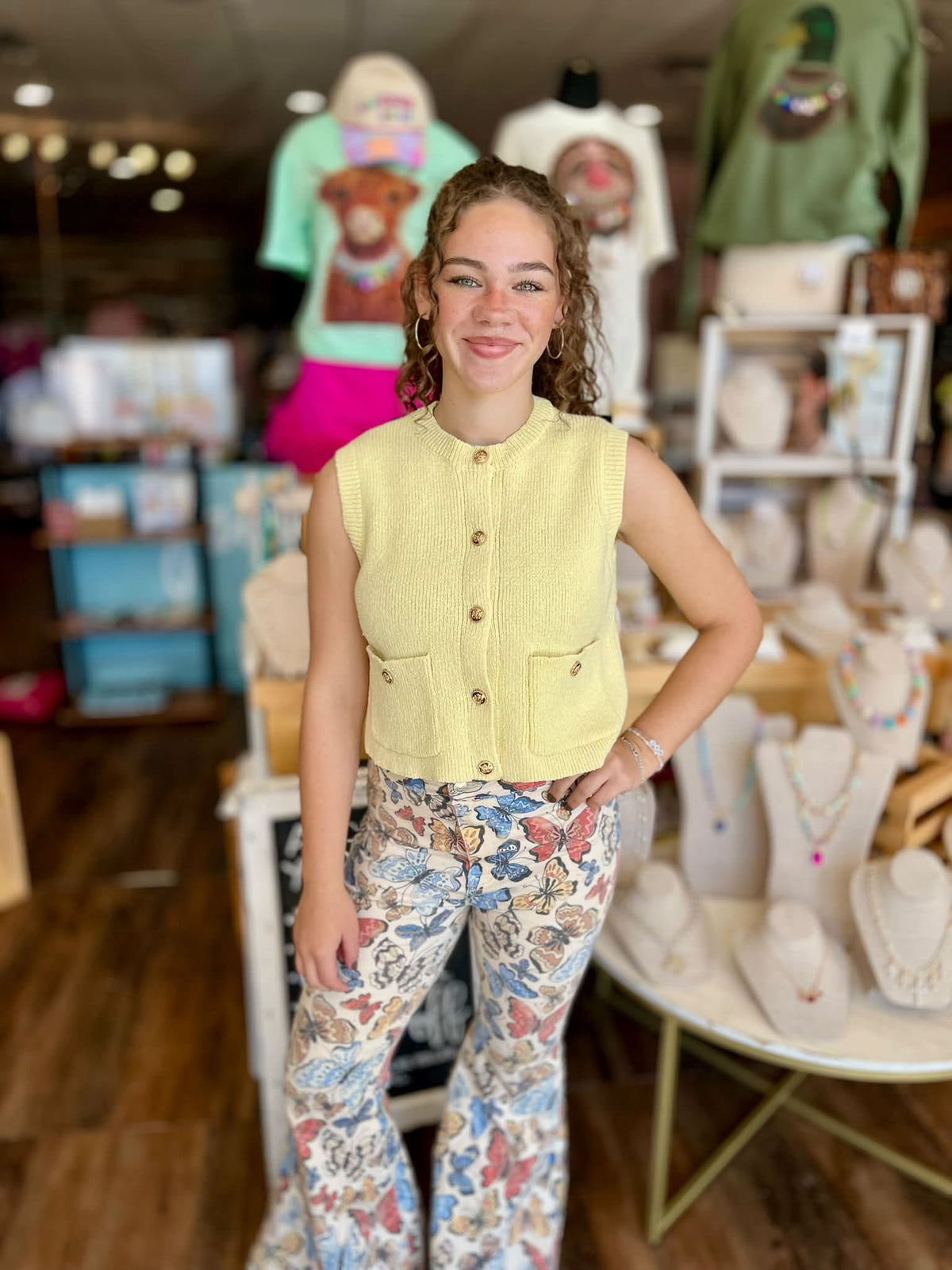 Button Up Sweater Vest