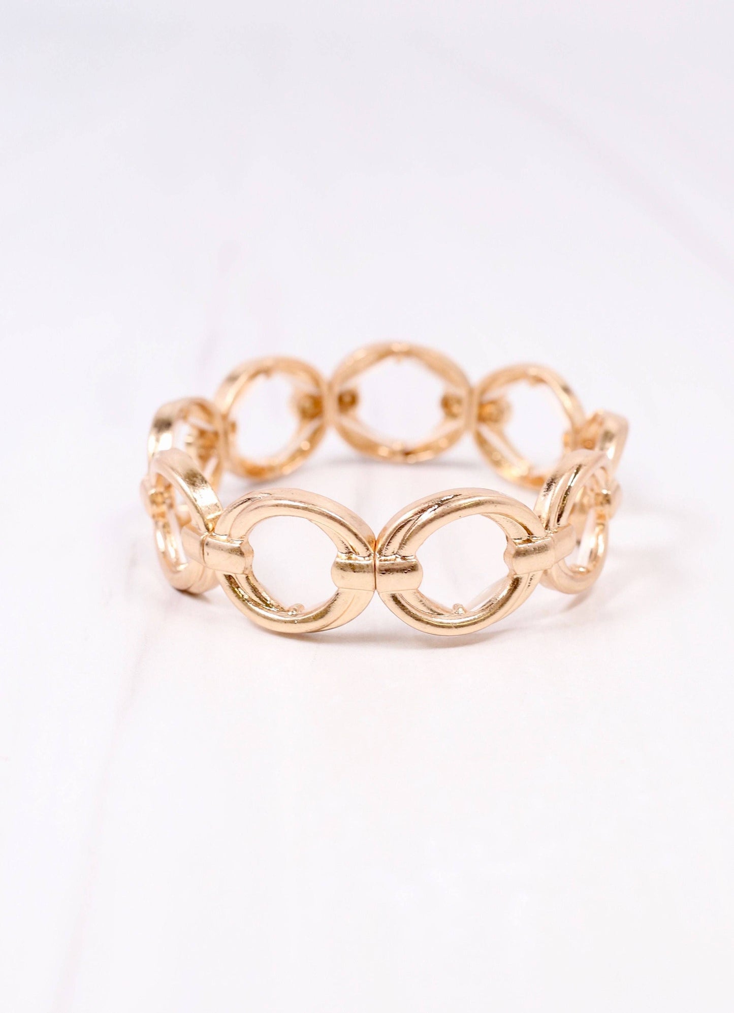 Caroline Hill - Sampson Stretch Bracelet WORN GOLD