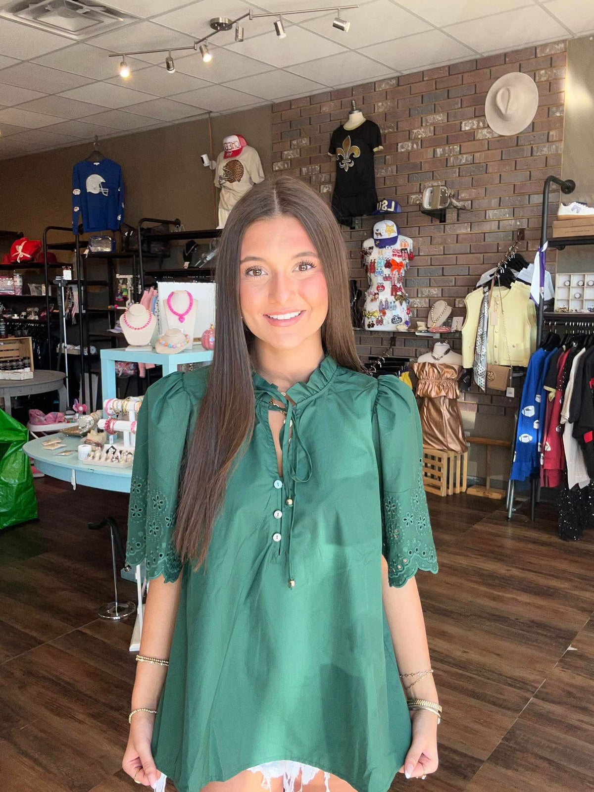 Eyelet Hunter Blouse
