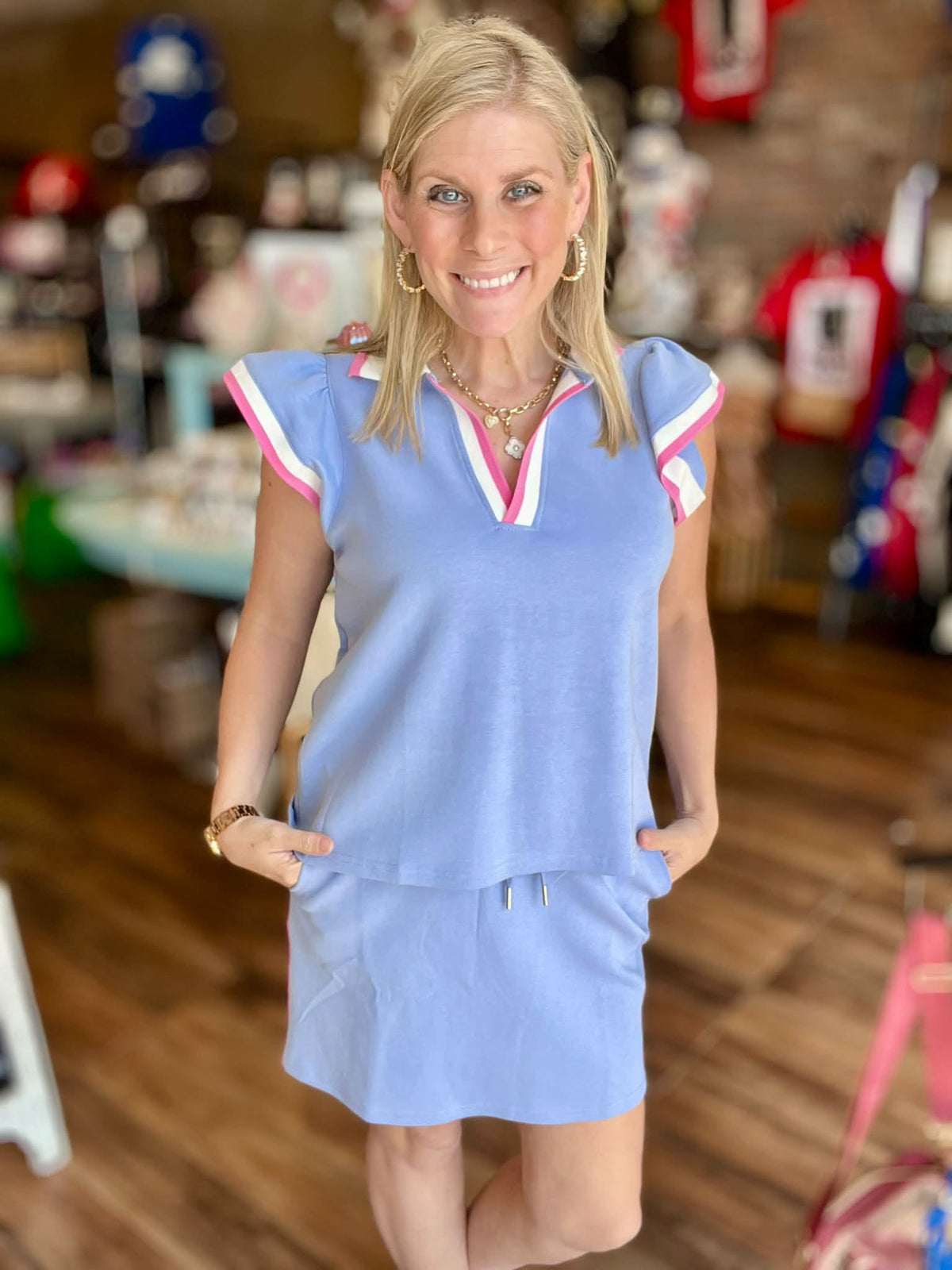 Periwinkle Skirt Set
