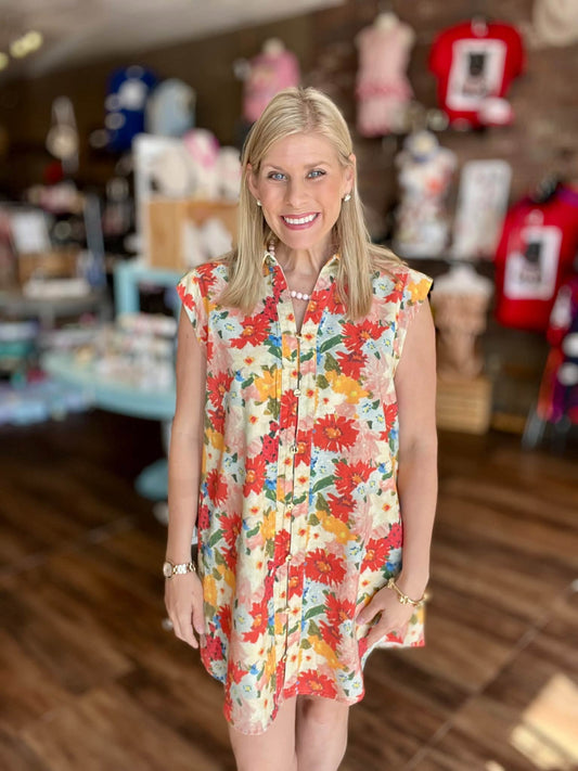 Fall Floral Dress