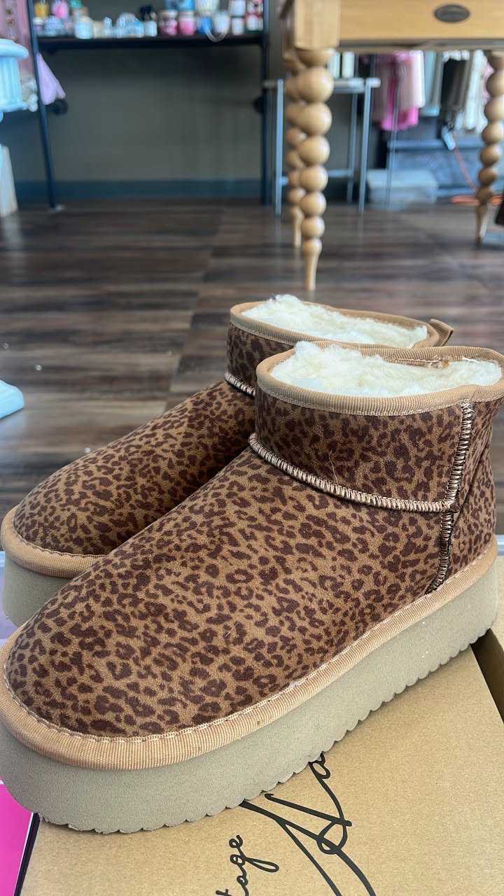 Leopard Booties