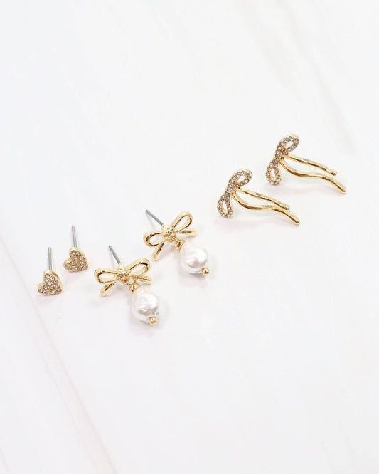 Classy Lady Earring Set Gold
