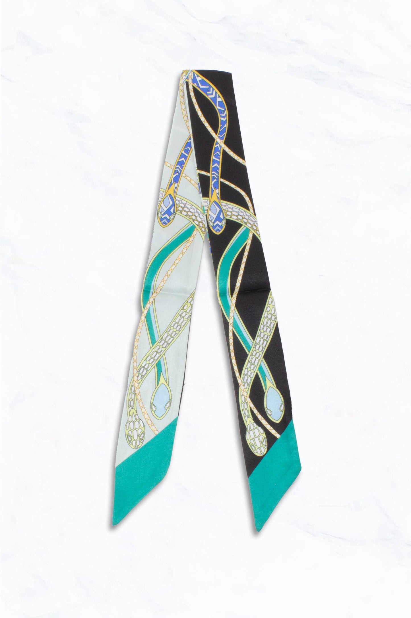 Elegant Snake Rope Accent Thin Scarf