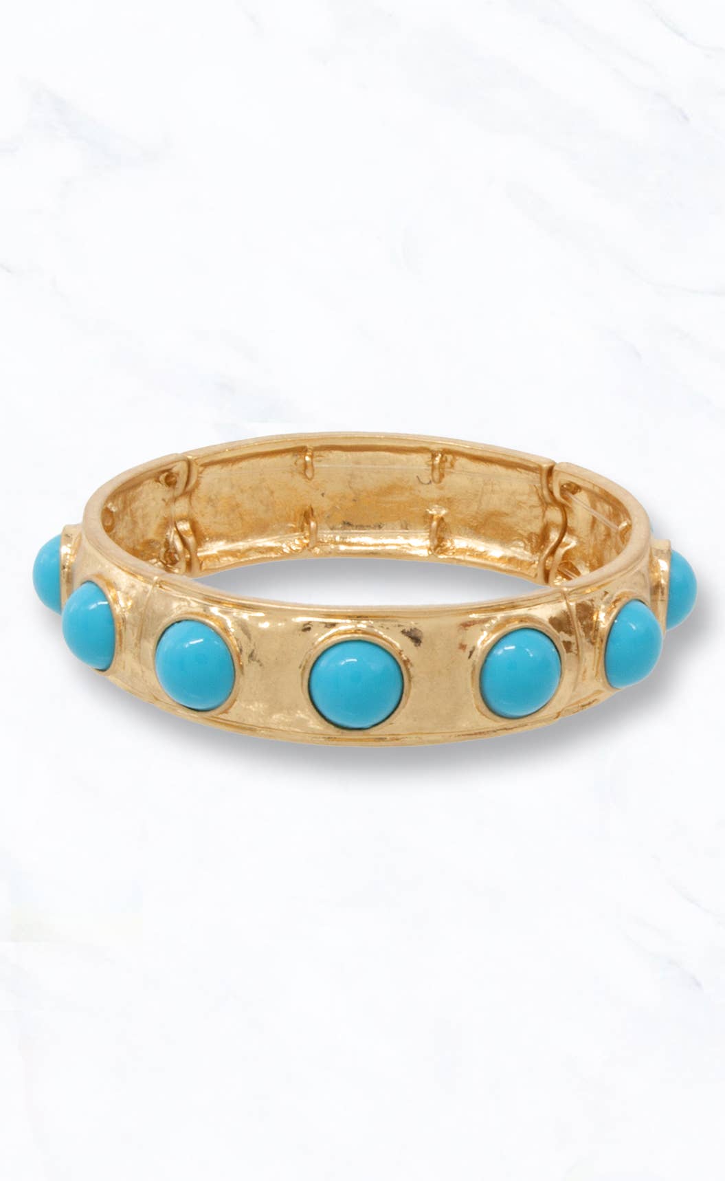 Gold-Tone Pearl-Embellished Bangle