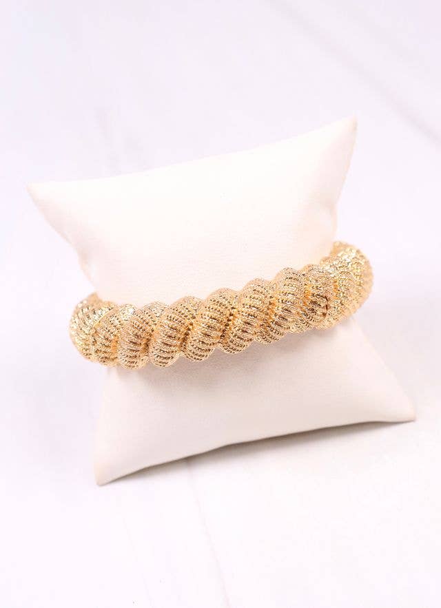 Caroline Hill - Governor Twisted Stretch Bracelet GOLD