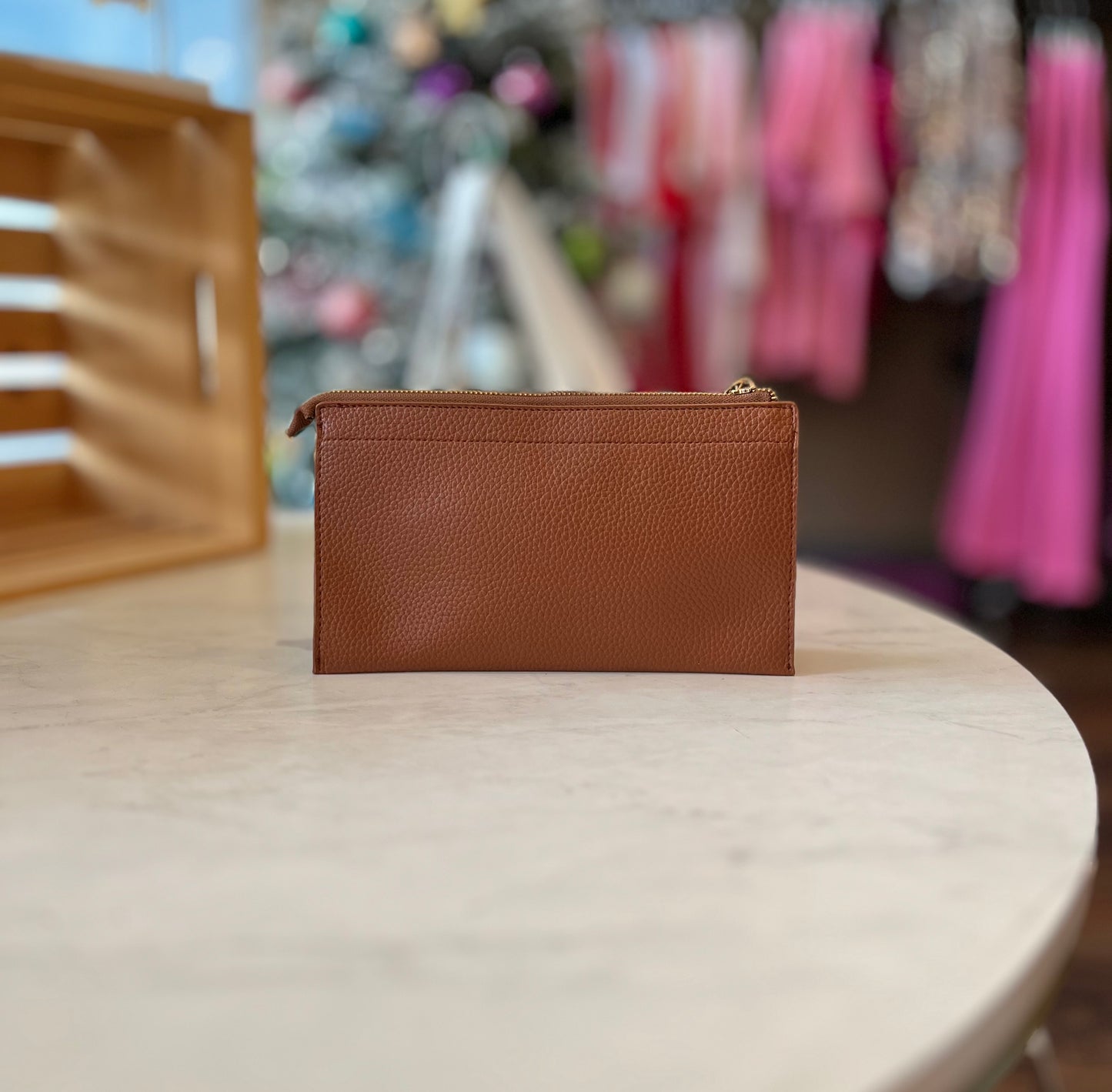 Leather Clutch with Straps