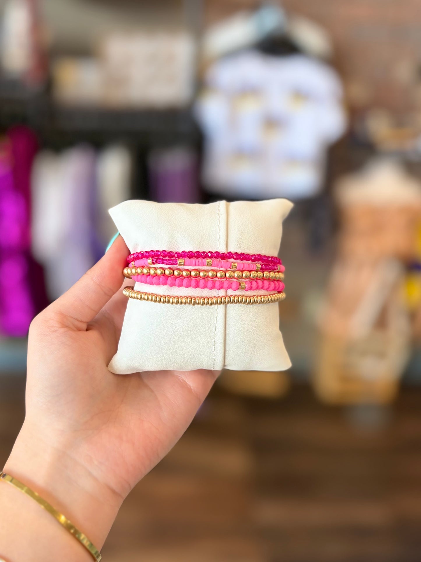 JM Gold Beaded Bracelet Sets