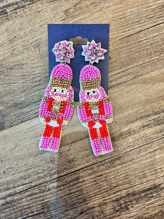 Beaded Christmas Earrings