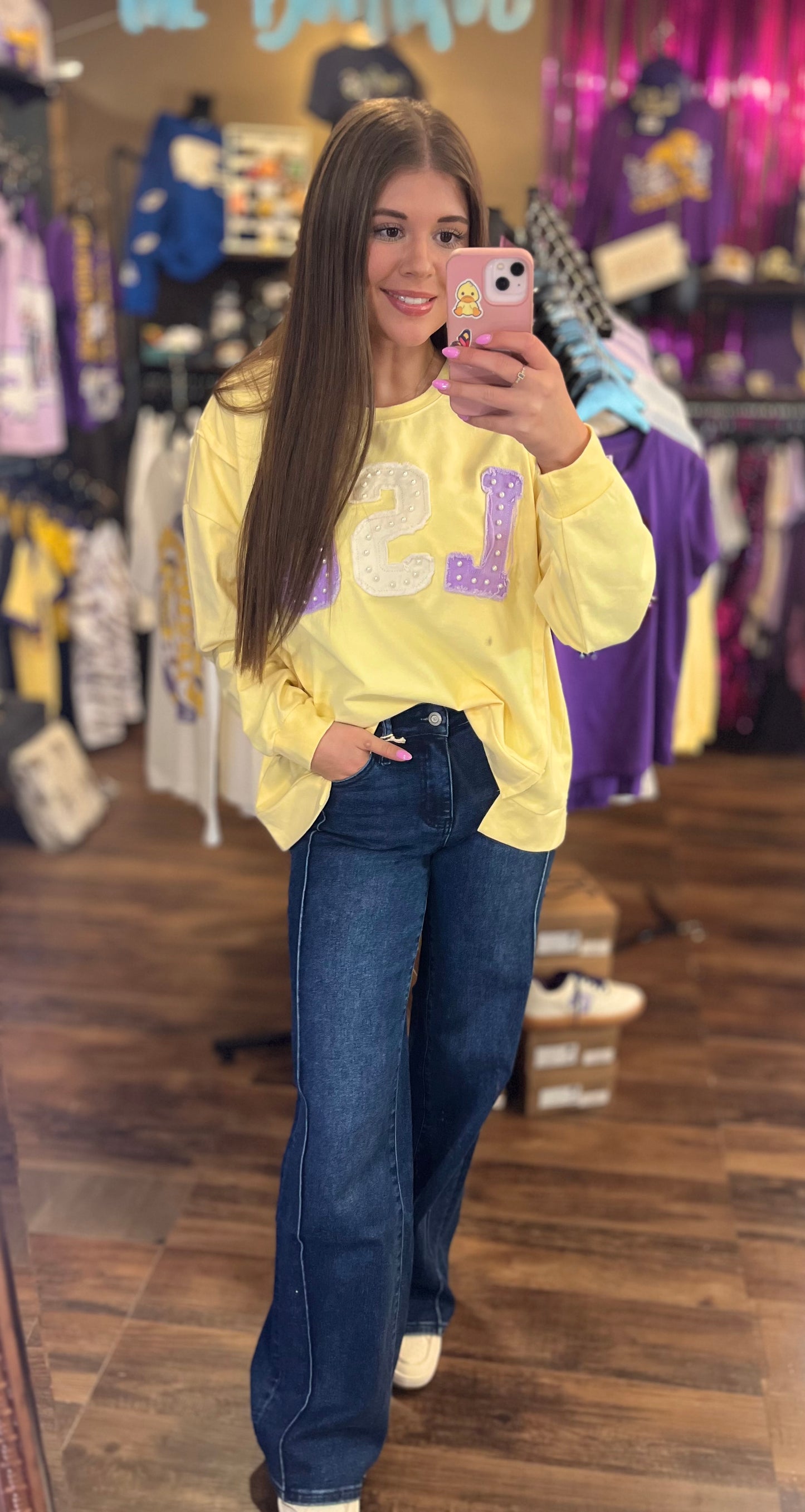 Wide Leg Jeans, Dark Wash