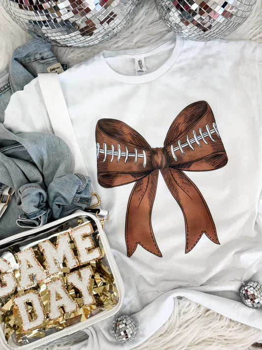 Football Bow Tee