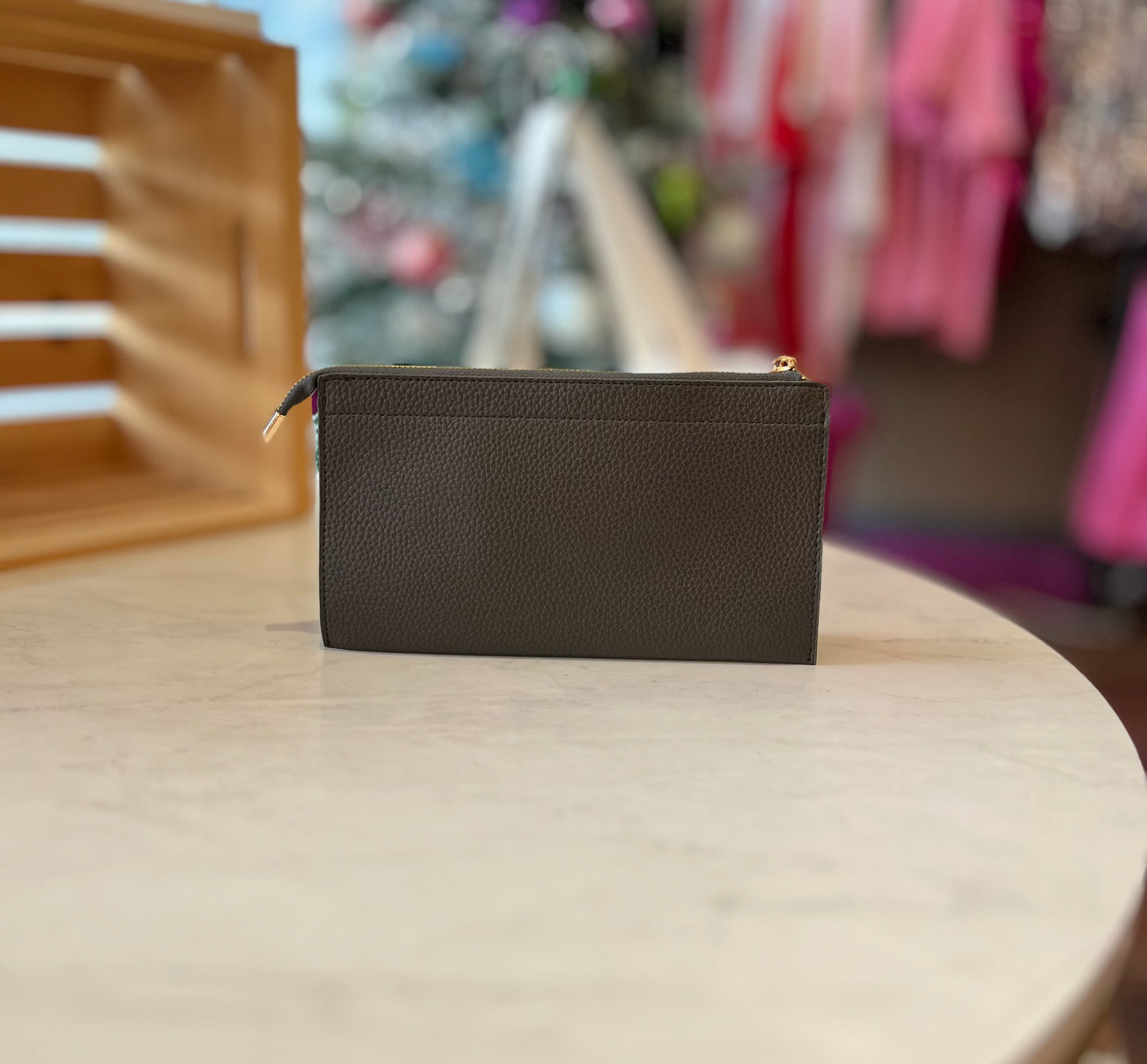 Leather Clutch with Straps
