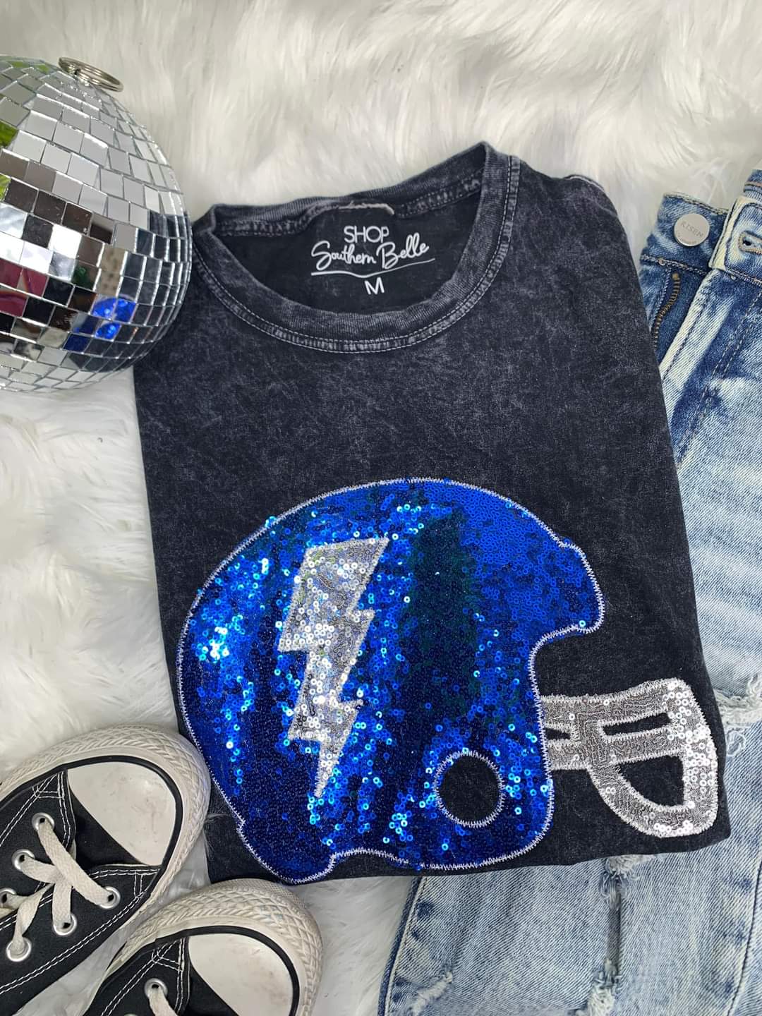 Sequin Helmet Tee