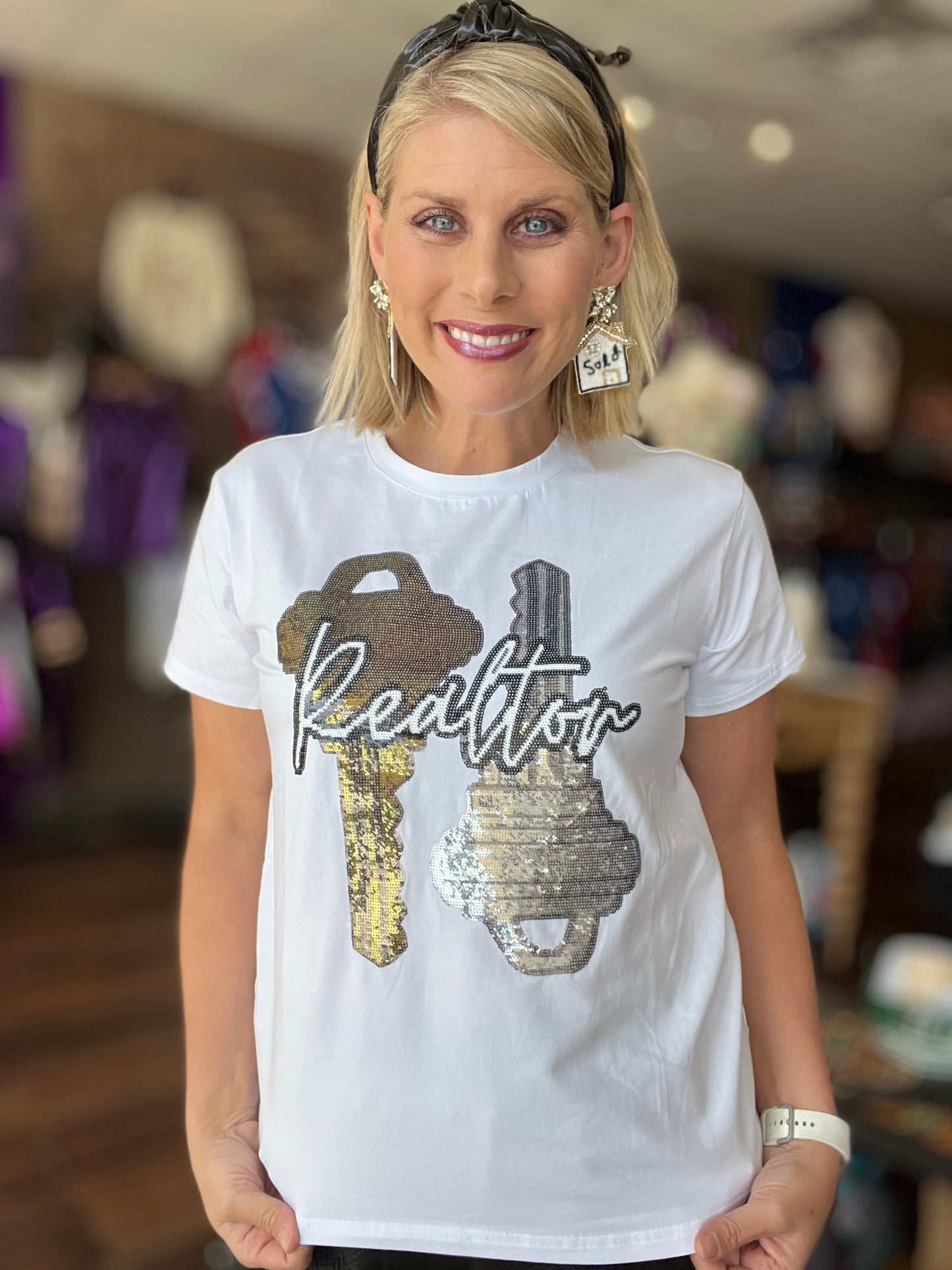 Sequin Realtor Tee