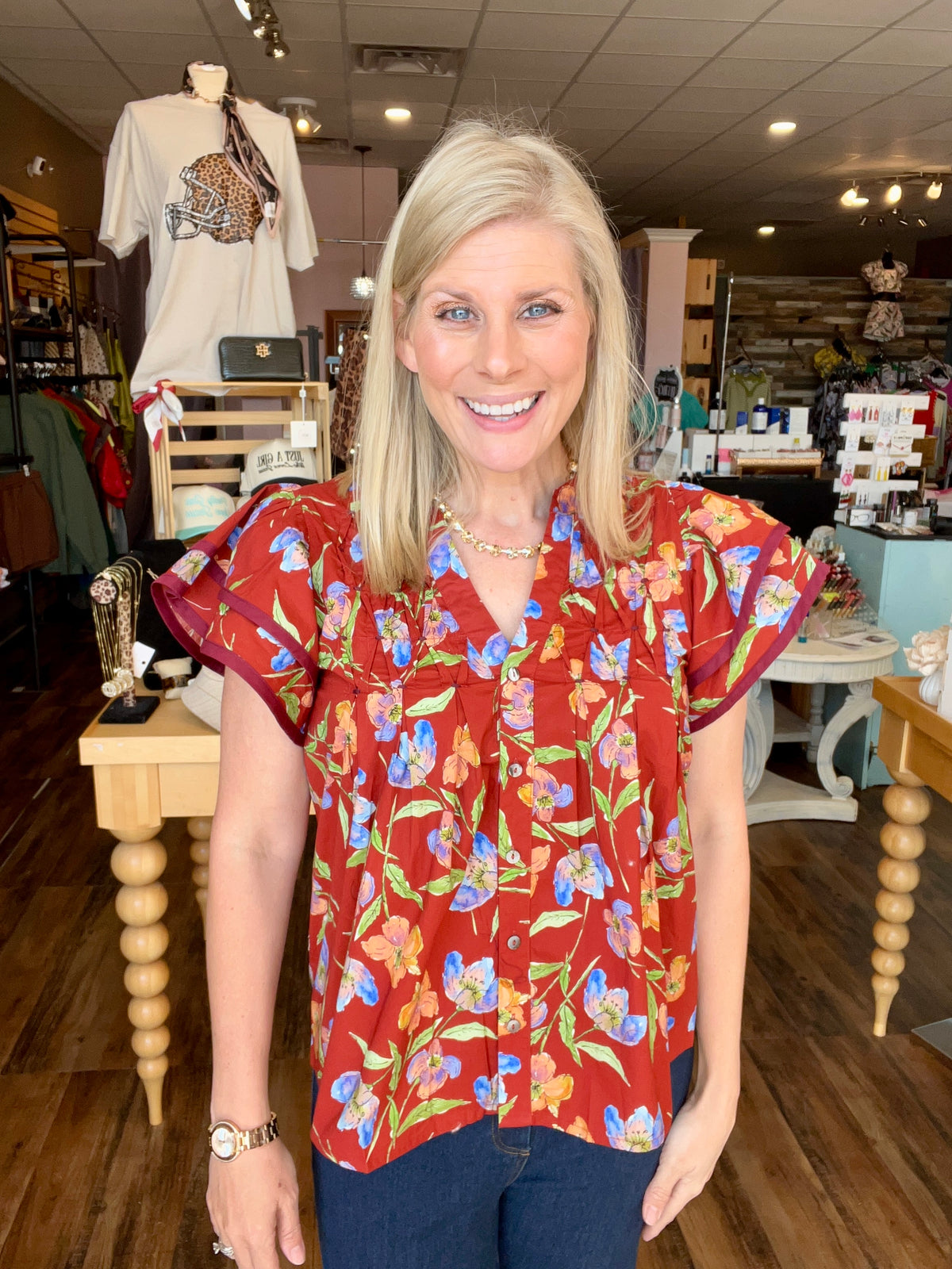 Rustic Flower Blouse