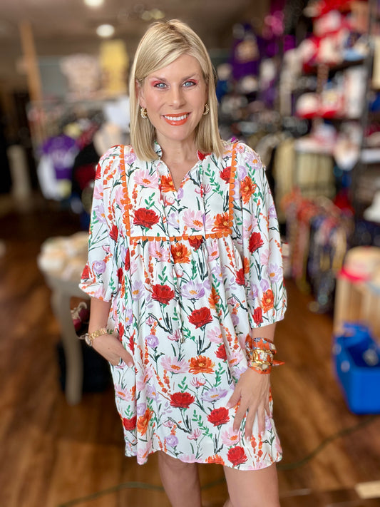 Fall Floral Dress