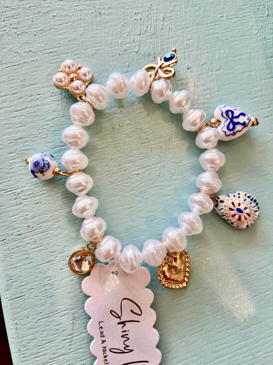 Pearl & Charm Bracelet