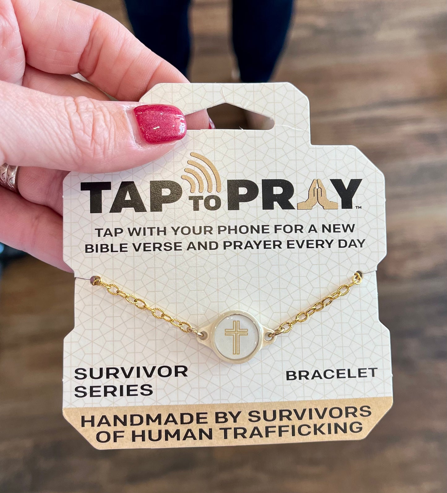 Tap to Pray Drawstring Bracelet